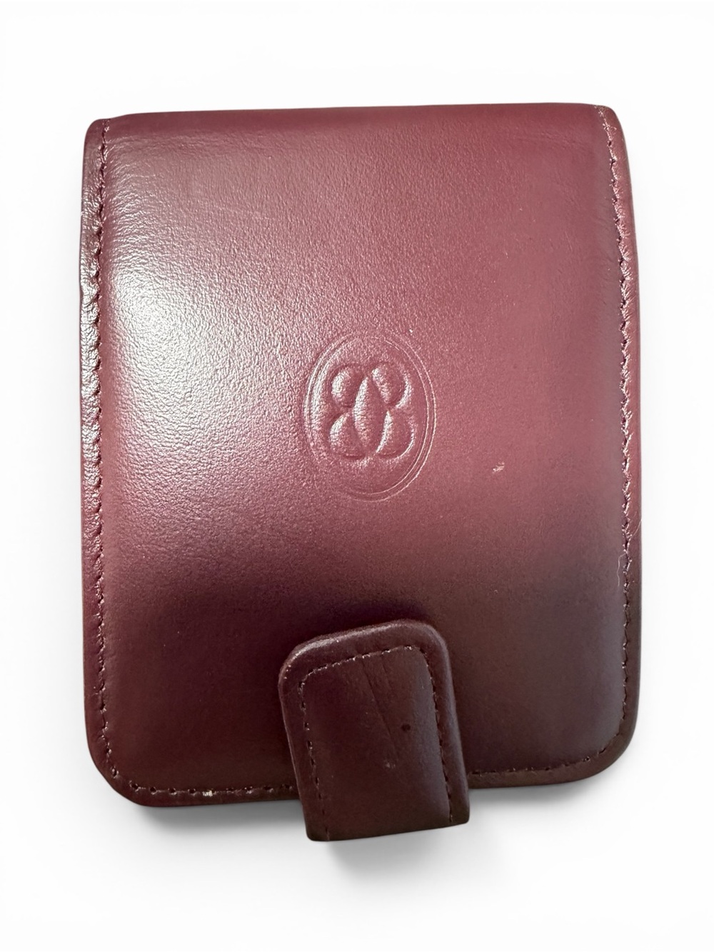 Buxton Double Lipstick Holder W/mirror. Leather